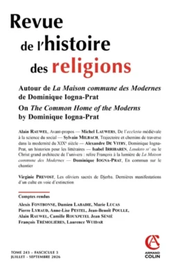 Revue de l'histoire des religions - Nº3/2026