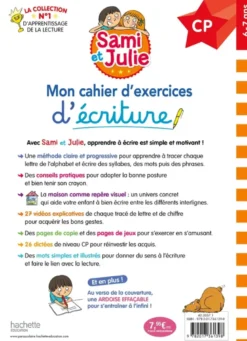 Sami et Julie CP - Mon cahier d'exercices d'écriture
