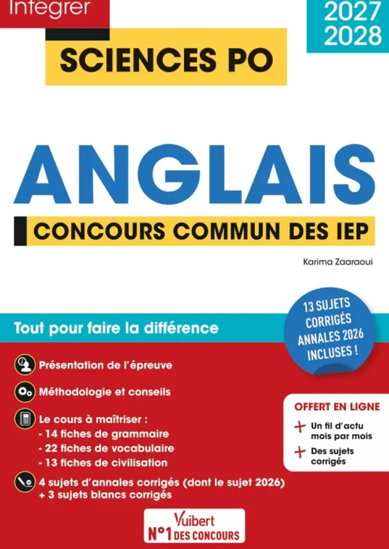 Sciences Po - Anglais - Concours commun des IEP 2027-2028