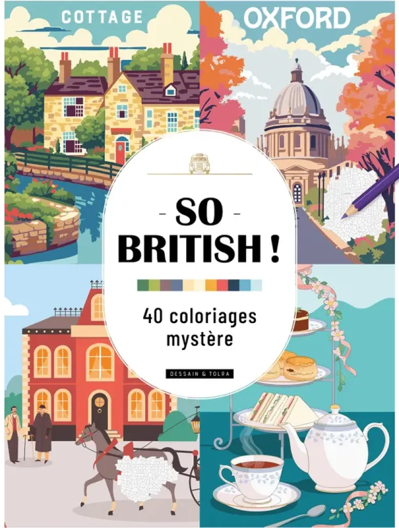 So british ! - 40 coloriages mystère