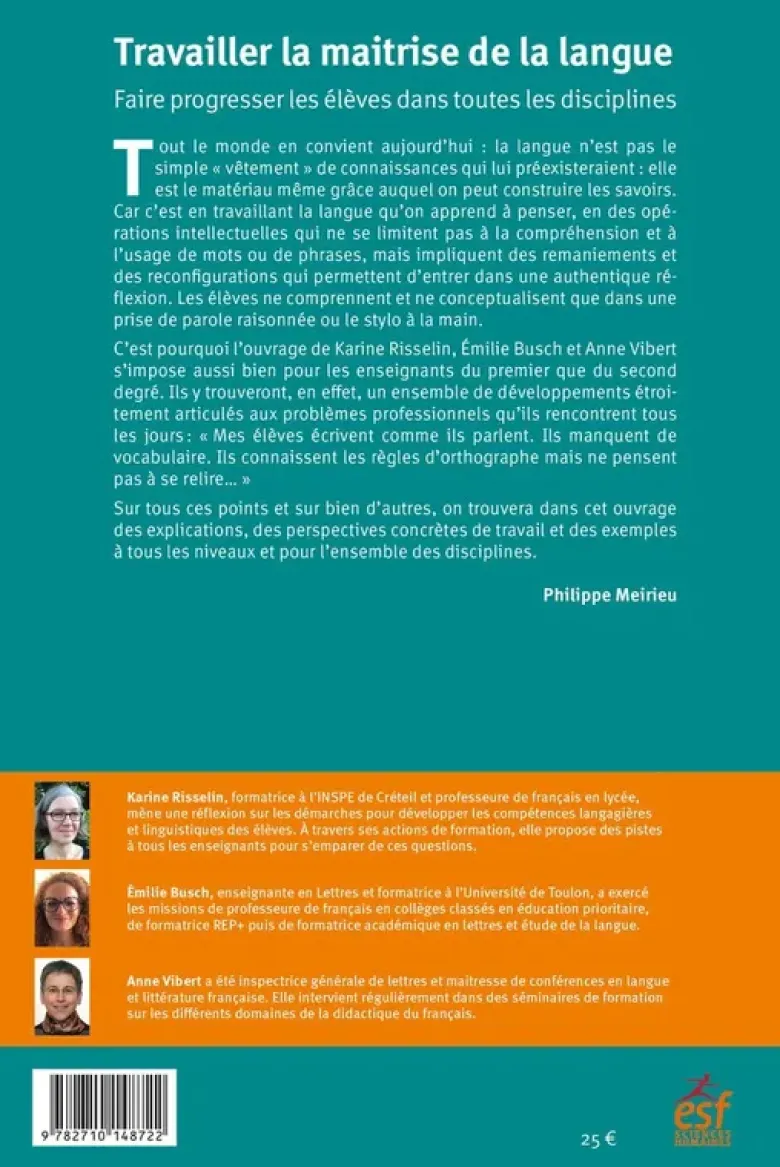Travailler la maitrise de la langue
