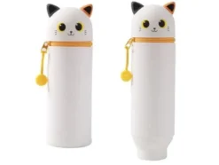 Trousse en silicone chat blanc iTotal