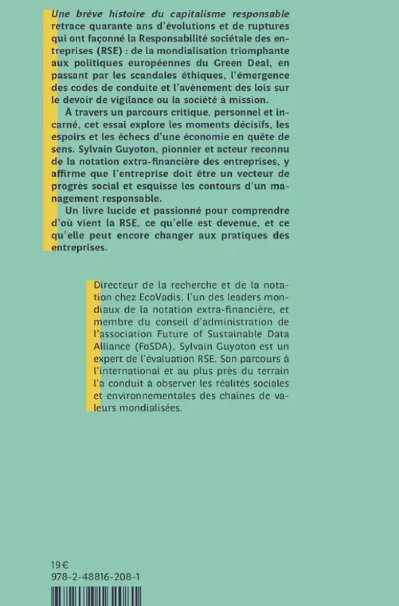 Une brève histoire du capitalisme responsable