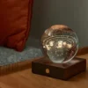Veilleuse globe de cristal Système solaire
