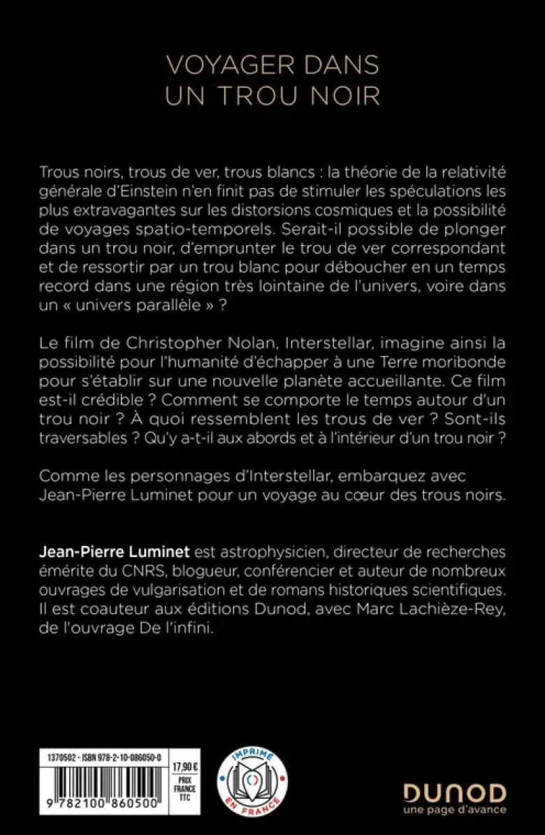 Voyager dans un trou noir
